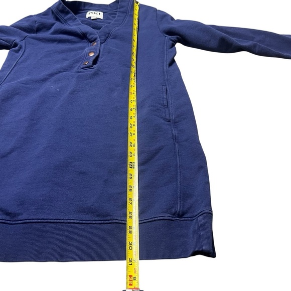 Pact Shirt Dress Navy Blue Quarter Button Size Small - Picture 5 of 6